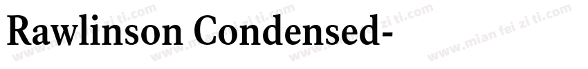 Rawlinson Condensed字体转换